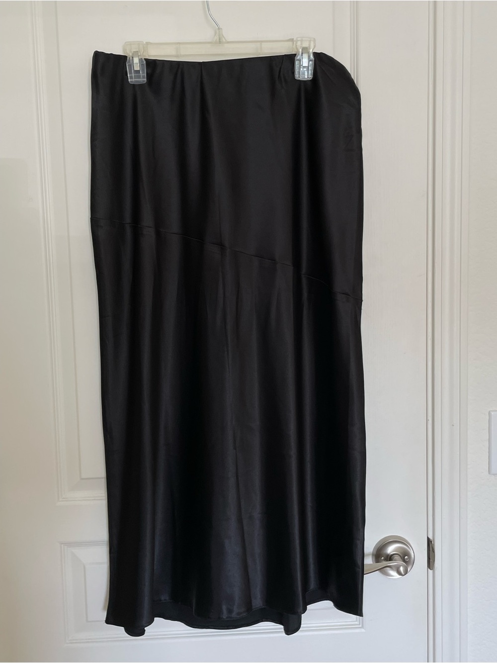 ASOS Black Satin Maxi Skirt